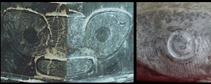 Typical motif of mythical beast face; Fine incised lines details found on 'Liangzhu' jade pieces.